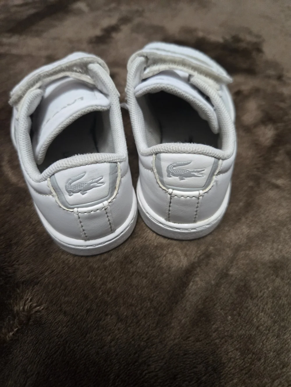 Lacoste Kids White Velcro Sneakers